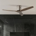 ZEVENTI - Ventilateur de plafond SPELLO Wi-Fi Tuya chrome mat/chêne + Télécommande