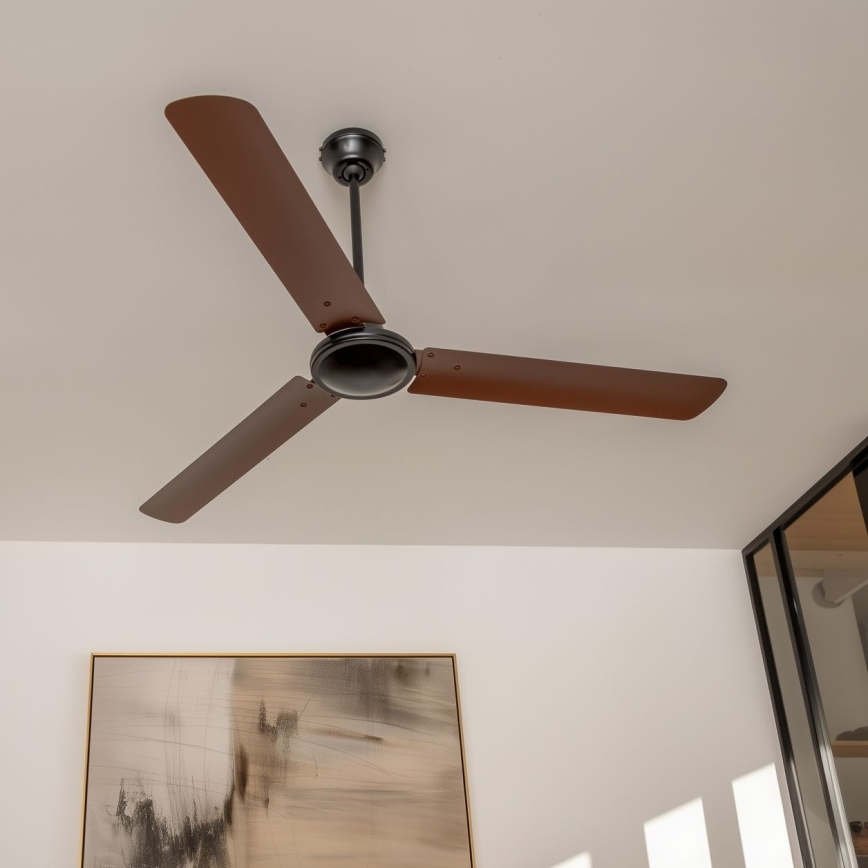 ZEVENTI - Ventilateur de plafond TOFINO marron