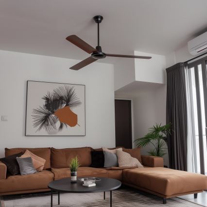 ZEVENTI - Ventilateur de plafond TOFINO marron