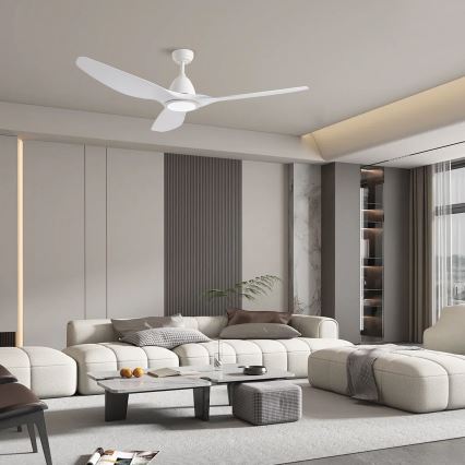 ZEVENTI - Ventilateur de plafond à intensité variable URBINO LED/20W/230V 3000-6000K Wi-Fi Tuya blanc + Télécommande
