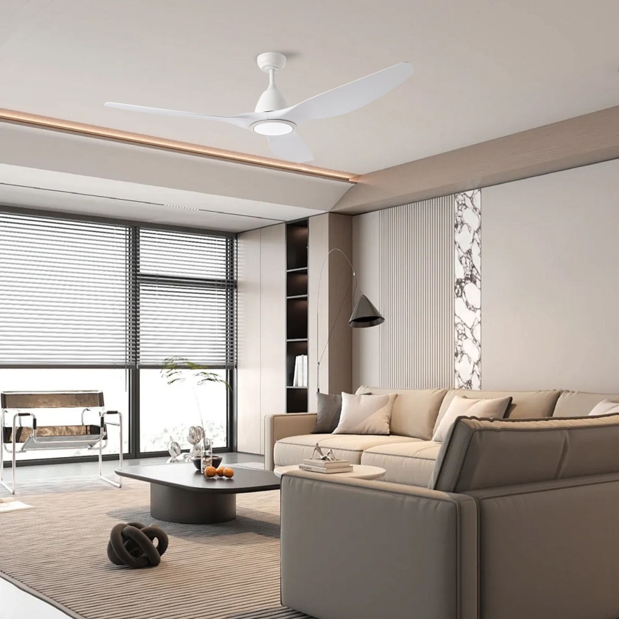 ZEVENTI - Ventilateur de plafond à intensité variable URBINO LED/20W/230V 3000-6000K Wi-Fi Tuya blanc + Télécommande