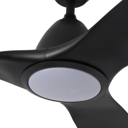 ZEVENTI - Ventilateur de plafond à intensité variable URBINO LED/20W/230V 3000-6000K Wi-Fi Tuya noir + Télécommande