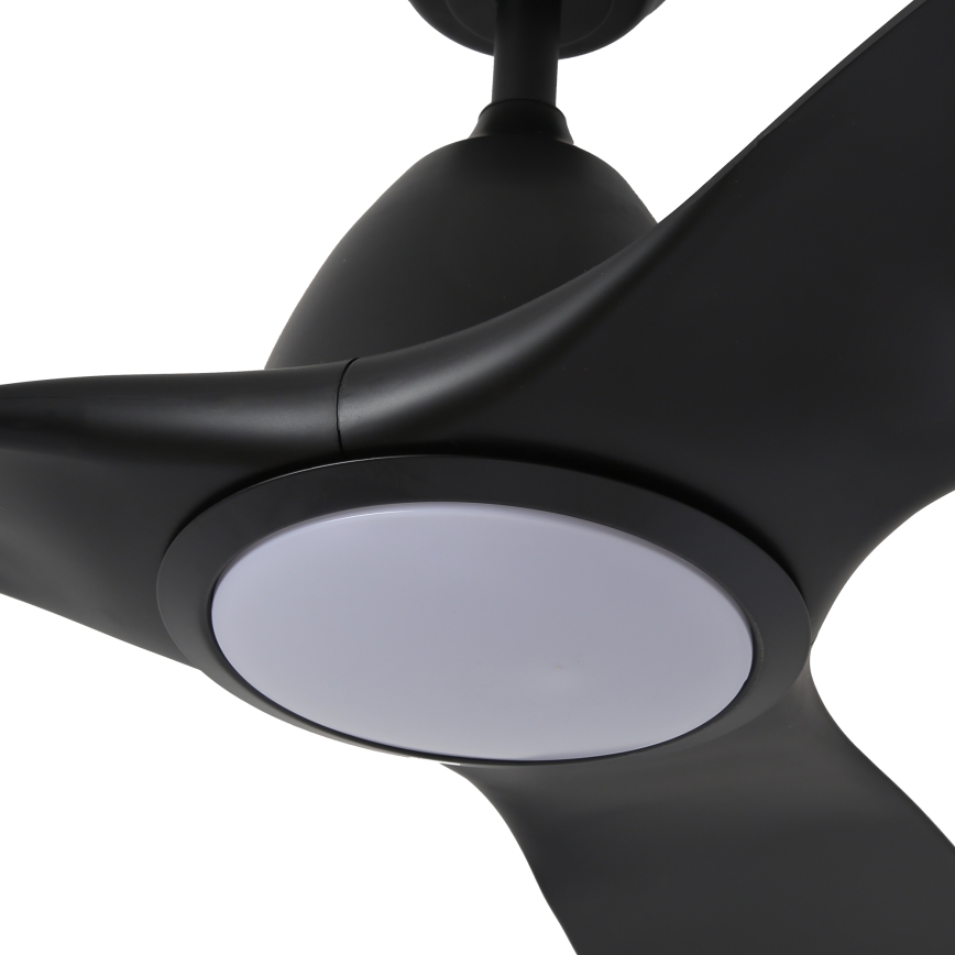 ZEVENTI - Ventilateur de plafond à intensité variable URBINO LED/20W/230V 3000-6000K Wi-Fi Tuya noir + Télécommande