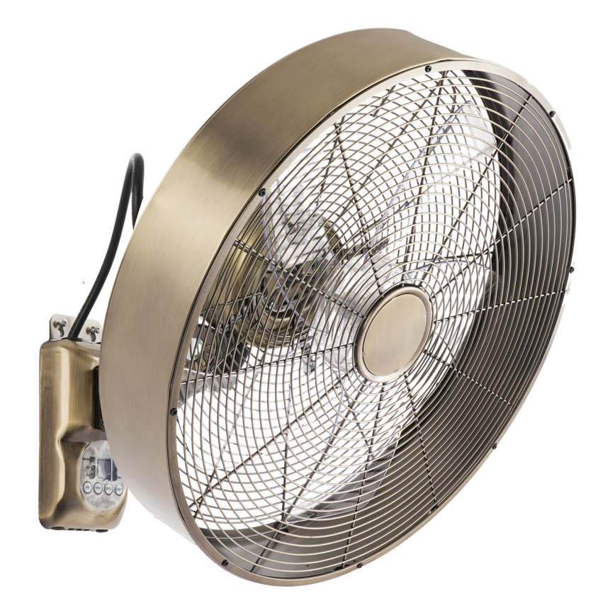 ZEVENTI - Ventilateur mural FANNY 50W/230V bronze + télécommande