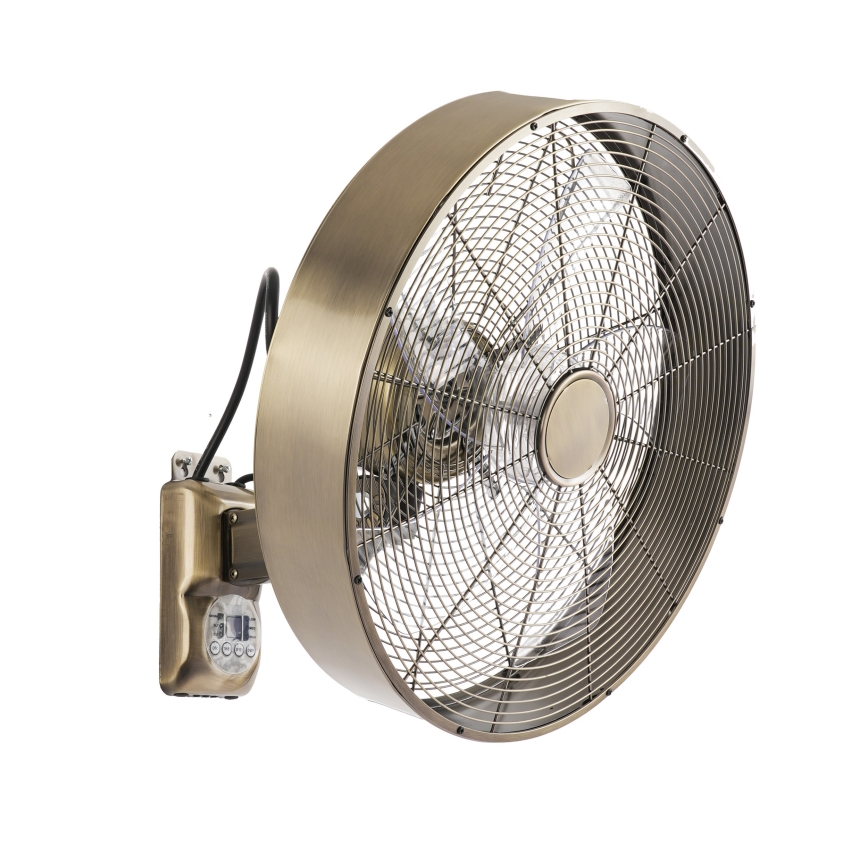 ZEVENTI - Ventilateur mural FANNY 50W/230V bronze + télécommande