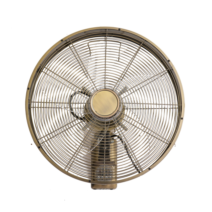 ZEVENTI - Ventilateur mural FANNY 50W/230V bronze + télécommande