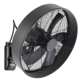 ZEVENTI - Ventilateur mural FANNY 50W/230V noir + télécommande