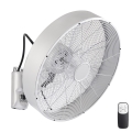 ZEVENTI - Ventilateur mural FANNY 50W/230V Ø 45 cm chrome mat + télécommande
