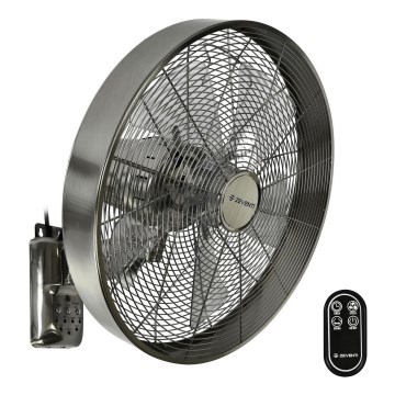 ZEVENTI - Ventilateur mural FREEZE 50W/230V d. 40 cm chrome mat + Télécommande