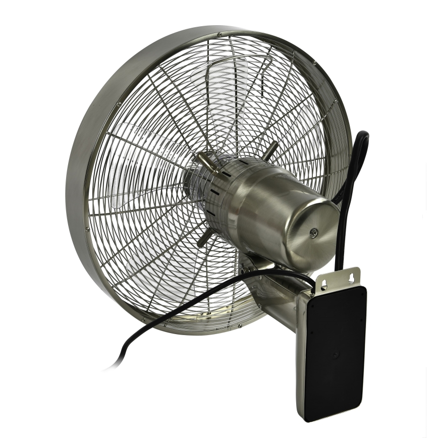 ZEVENTI - Ventilateur mural FREEZE 50W/230V d. 40 cm chrome mat + Télécommande