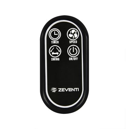 ZEVENTI - Ventilateur mural FREEZE 50W/230V d. 40 cm chrome mat + Télécommande