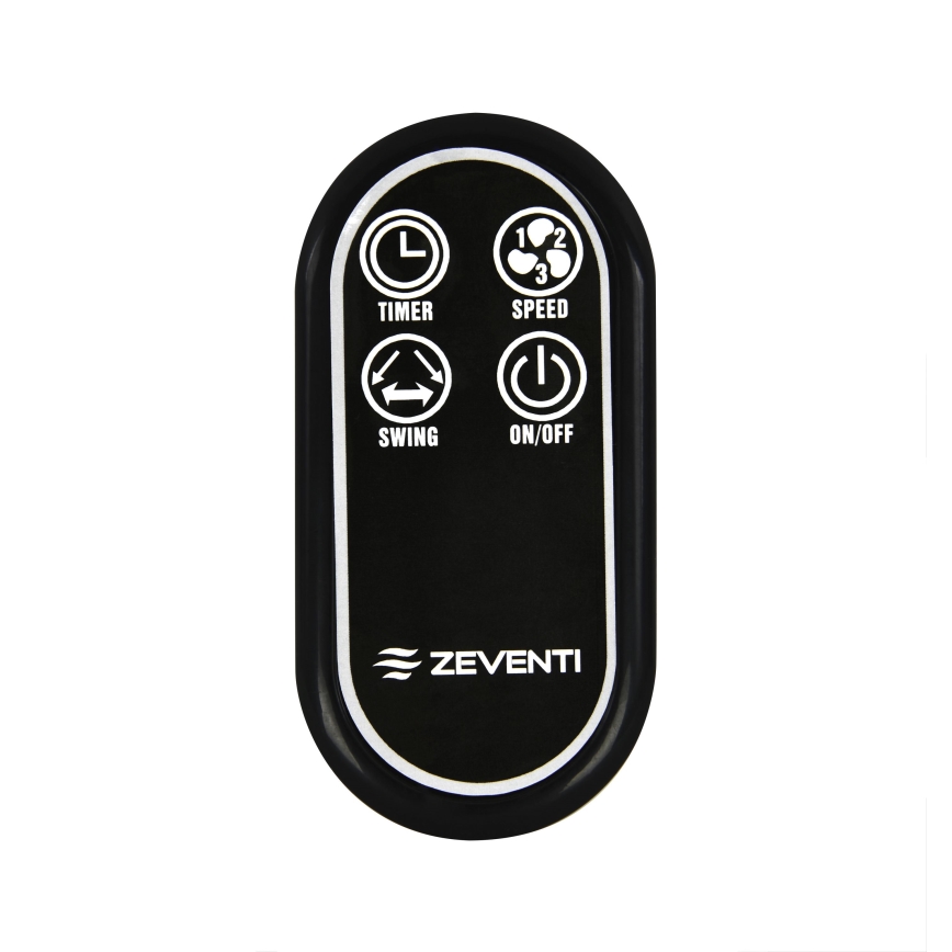 ZEVENTI - Ventilateur mural FREEZE 50W/230V d. 40 cm chrome mat + Télécommande