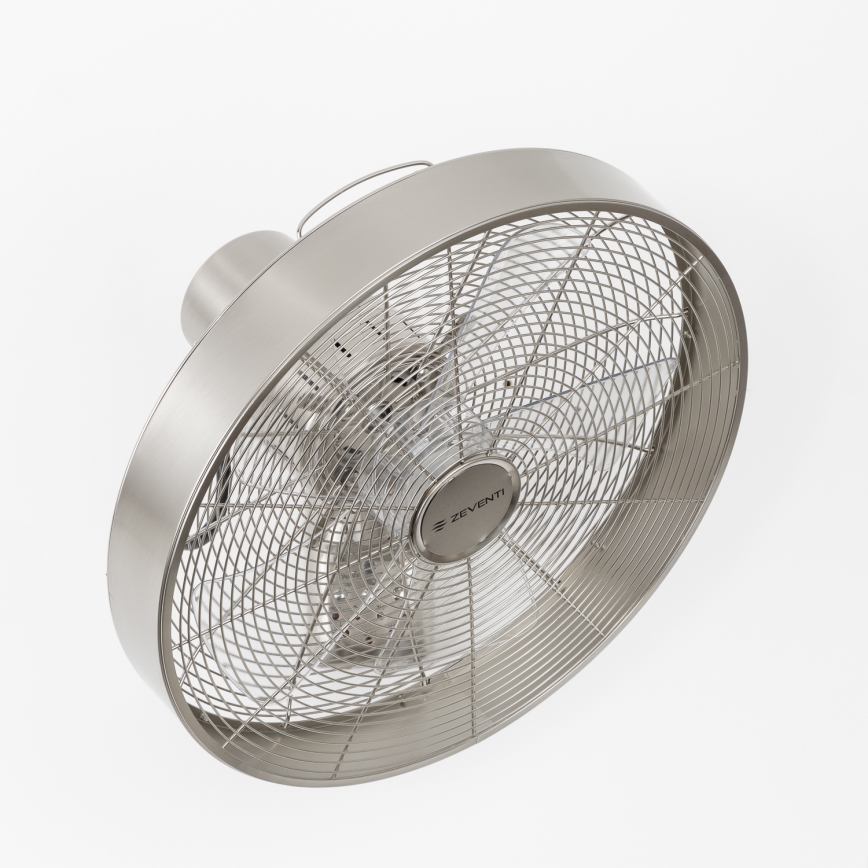ZEVENTI - Ventilateur mural FREEZE 50W/230V d. 40 cm chrome mat + Télécommande