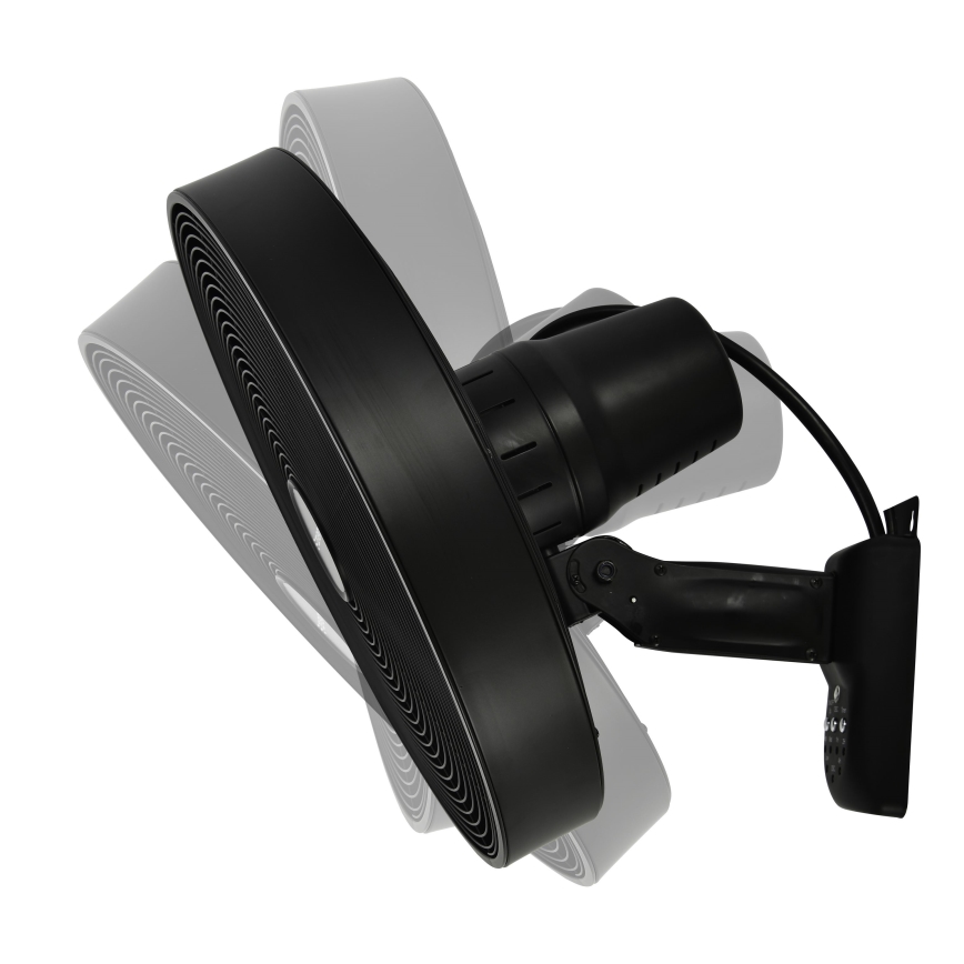 ZEVENTI - Ventilateur mural FREEZE 50W/230V d. 40 cm noir + Télécommande