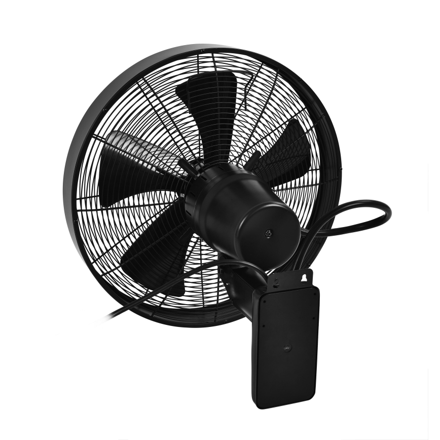ZEVENTI - Ventilateur mural FREEZE 50W/230V d. 40 cm noir + Télécommande