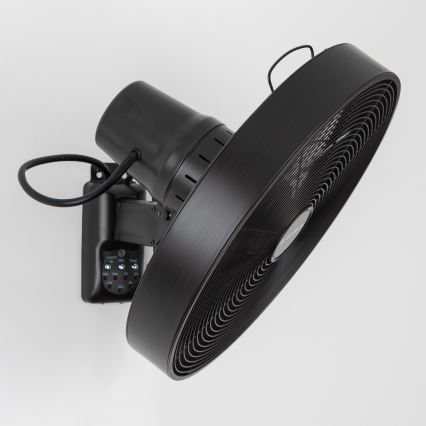 ZEVENTI - Ventilateur mural FREEZE 50W/230V d. 40 cm noir + Télécommande