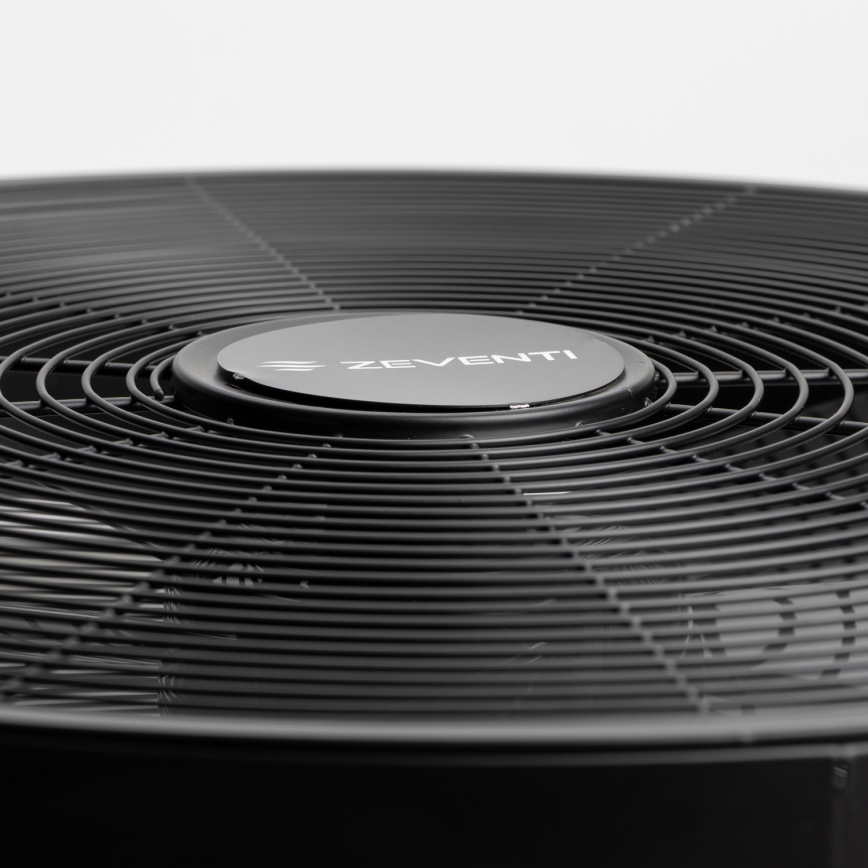 ZEVENTI - Ventilateur mural FREEZE 50W/230V d. 40 cm noir + Télécommande