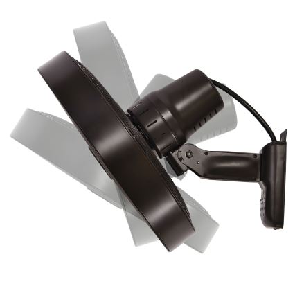 ZEVENTI - Ventilateur mural FREEZE 50W/230V d. 40 cm noir/marron + Télécommande