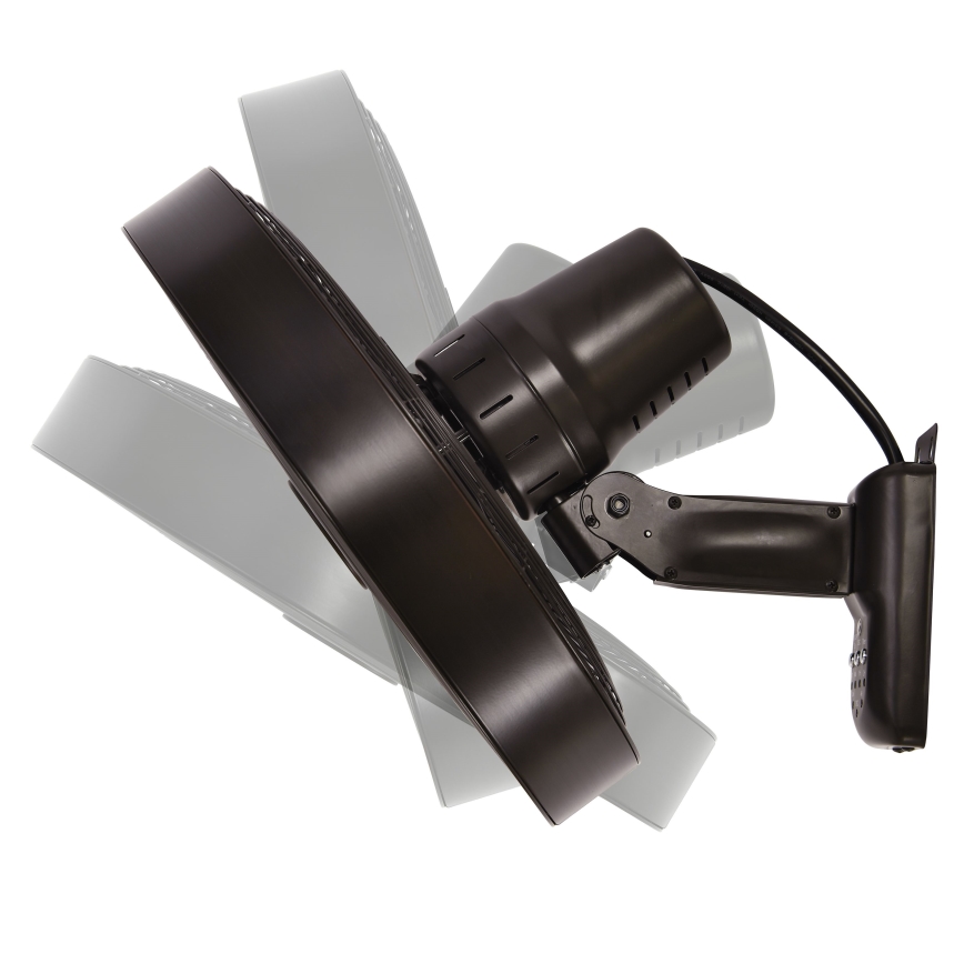 ZEVENTI - Ventilateur mural FREEZE 50W/230V d. 40 cm noir/marron + Télécommande