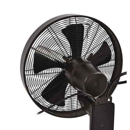 ZEVENTI - Ventilateur mural FREEZE 50W/230V d. 40 cm noir/marron + Télécommande