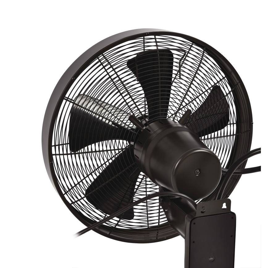 ZEVENTI - Ventilateur mural FREEZE 50W/230V d. 40 cm noir/marron + Télécommande