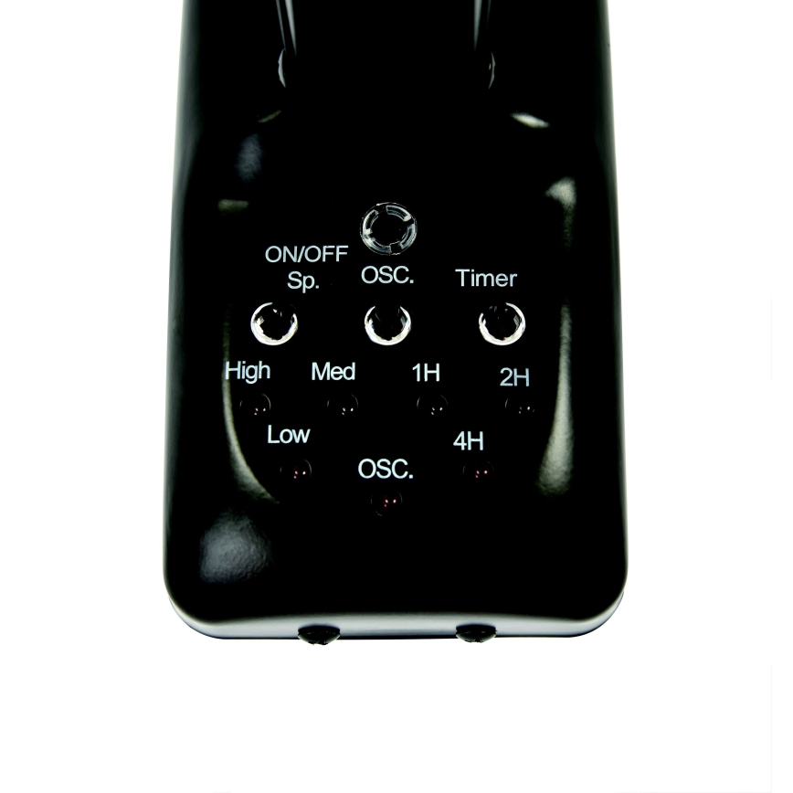 ZEVENTI - Ventilateur mural FREEZE 50W/230V d. 40 cm noir/marron + Télécommande