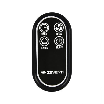 ZEVENTI - Ventilateur mural FREEZE 50W/230V d. 40 cm noir/marron + Télécommande
