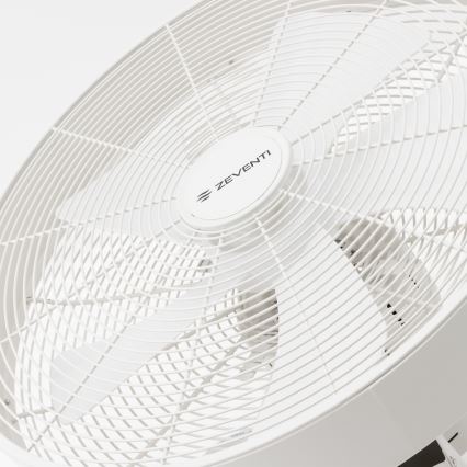 ZEVENTI - Ventilateur mural FREEZE 50W/230V Ø 45 cm blanc + télécommande