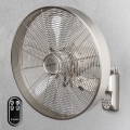 ZEVENTI - Ventilateur mural FREEZE 50W/230V Ø 45 cm chrome mat + télécommande