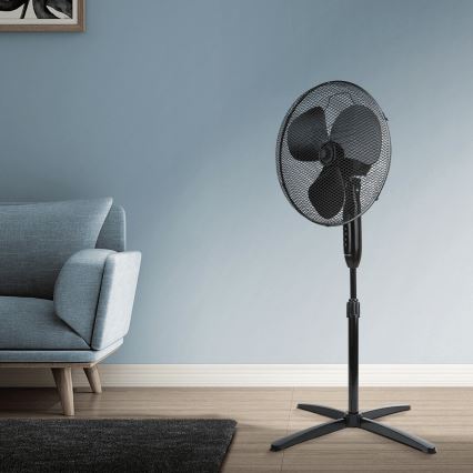 ZEVENTI - Ventilateur sur pied 40W/230V Ø 40 cm noir