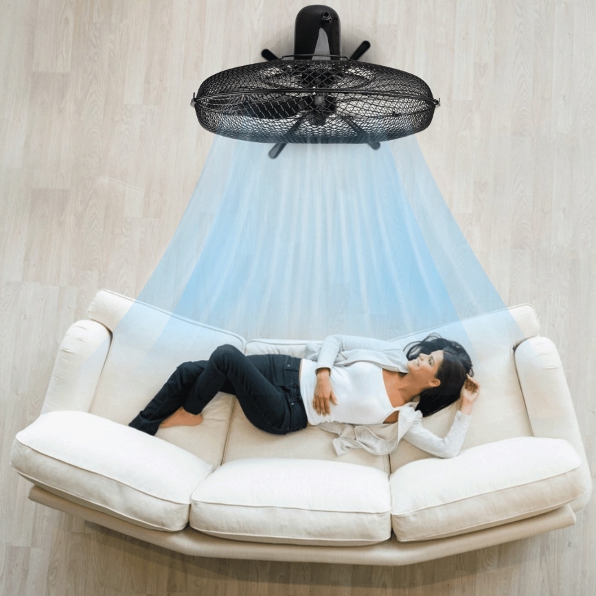 ZEVENTI - Ventilateur sur pied 40W/230V Ø 40 cm noir