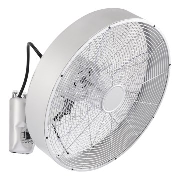 ZEVENTI - Wandventilator FANNY 50W/230V mat chroom + afstandsbediening