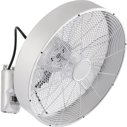 ZEVENTI - Wandventilator FANNY 50W/230V Ø 45 cm mat chroom + afstandsbediening