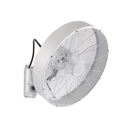 ZEVENTI - Wandventilator FANNY 50W/230V Ø 45 cm mat chroom + afstandsbediening