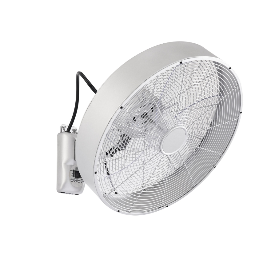 ZEVENTI - Wandventilator FANNY 50W/230V Ø 45 cm mat chroom + afstandsbediening