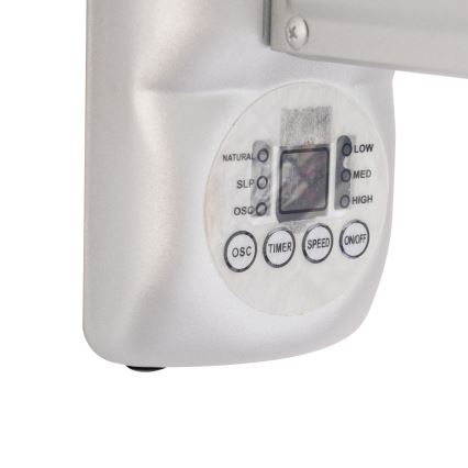 ZEVENTI - Wandventilator FANNY 50W/230V Ø 45 cm mat chroom + afstandsbediening