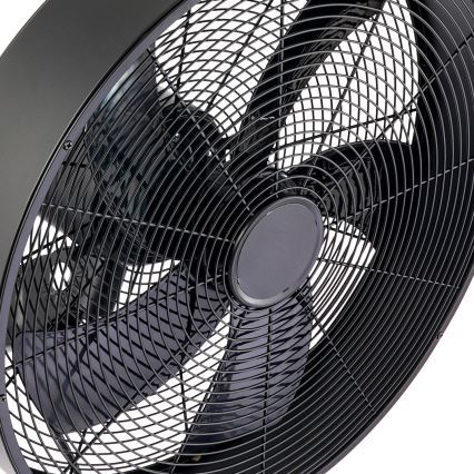ZEVENTI - Wandventilator FANNY 50W/230V Ø 45 cm zwart + afstandsbediening