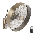 ZEVENTI - Wandventilator FANNY 50W/230V Ø 45 cm bronskleurig + afstandsbediening