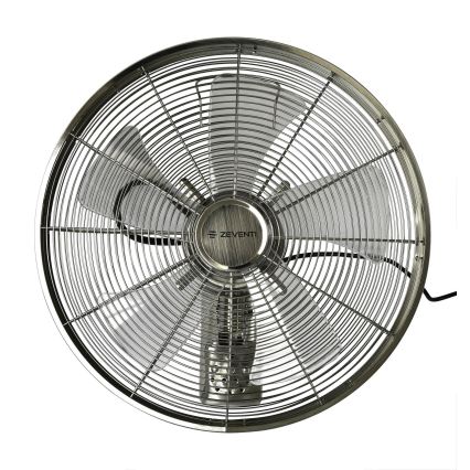 ZEVENTI - Wandventilator FREEZE 50W/230V diameter 40 cm mat chroom + afstandsbediening