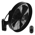 ZEVENTI - Wandventilator FREEZE 50W/230V diameter 40 cm zwart + afstandsbediening