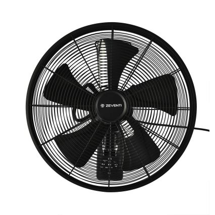 ZEVENTI - Wandventilator FREEZE 50W/230V diameter 40 cm zwart + afstandsbediening