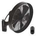 ZEVENTI - Wandventilator FREEZE 50W/230V diameter 40 cm zwart/bruin + afstandsbediening