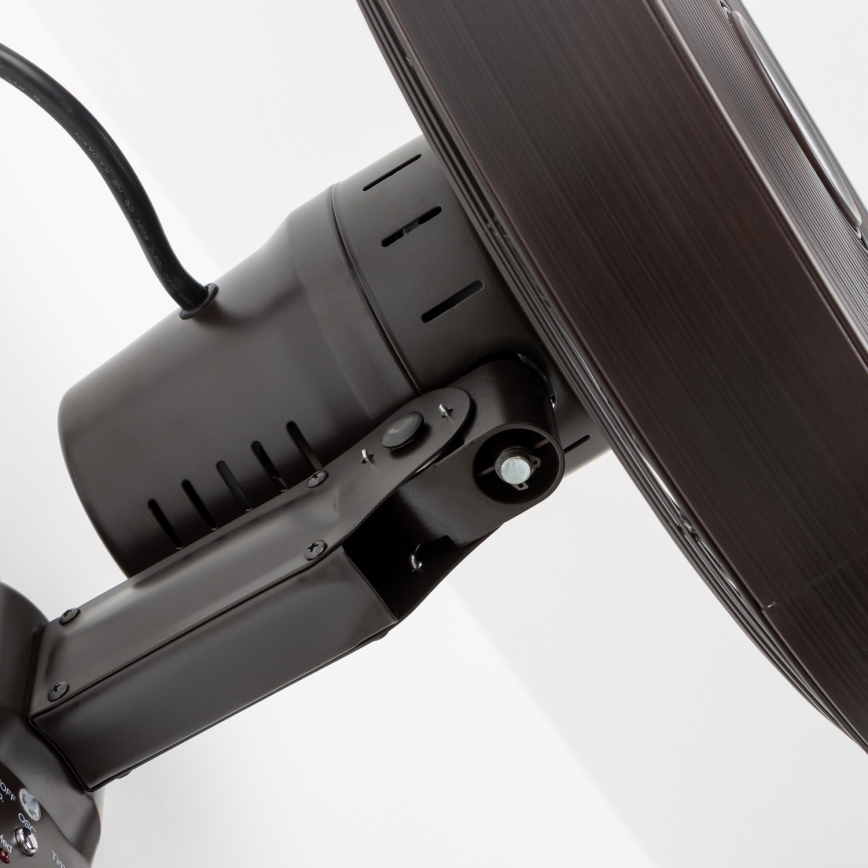 ZEVENTI - Wandventilator FREEZE 50W/230V diameter 40 cm zwart/bruin + afstandsbediening