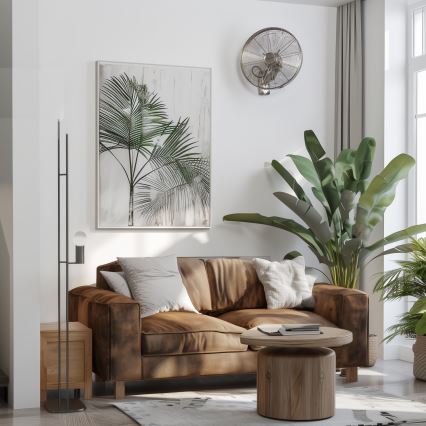 ZEVENTI - Wandventilator FREEZE 50W/230V Ø 45 cm mat chroom + afstandsbediening