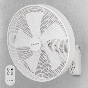 ZEVENTI - Wandventilator FREEZE 50W/230V Ø 45 cm wit + afstandsbediening