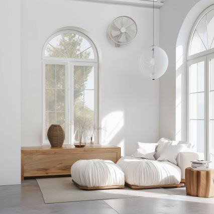 ZEVENTI - Wandventilator FREEZE 50W/230V Ø 45 cm wit + afstandsbediening