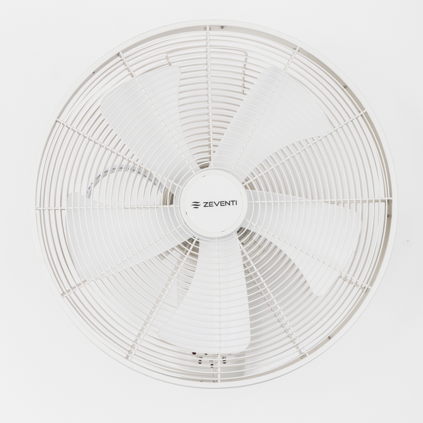 ZEVENTI - Wandventilator FREEZE 50W/230V Ø 45 cm wit + afstandsbediening