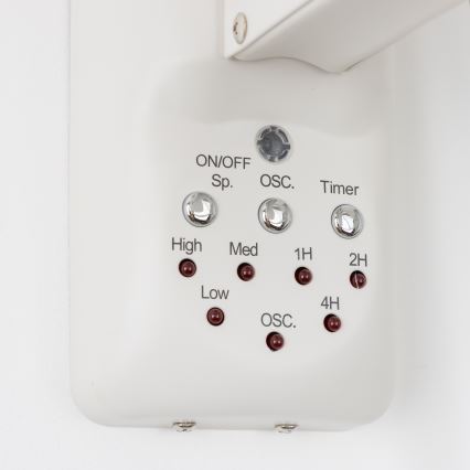 ZEVENTI - Wandventilator FREEZE 50W/230V Ø 45 cm wit + afstandsbediening