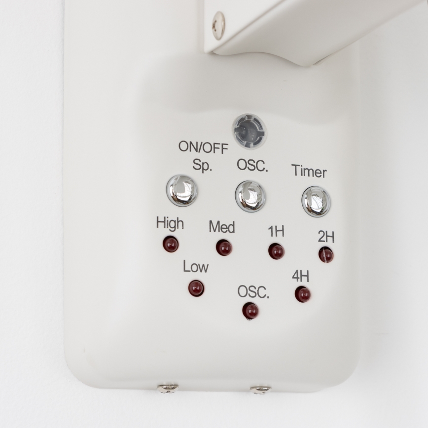 ZEVENTI - Wandventilator FREEZE 50W/230V Ø 45 cm wit + afstandsbediening