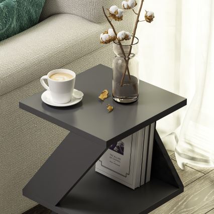 Zijtafel ALBENI 50x30 cm antraciet